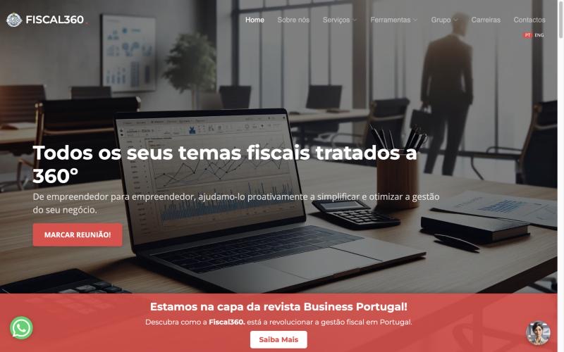 Página do site fiscal360.pt
