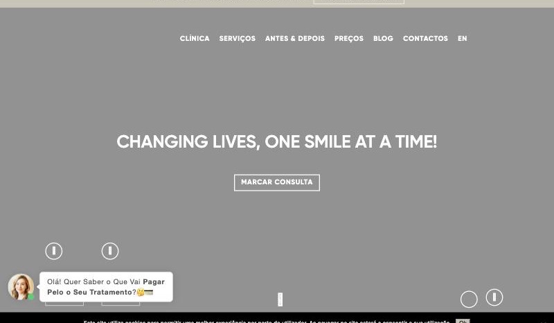 Página do site dentistalisboa.com