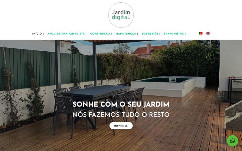 Página do site jardimdigital.pt