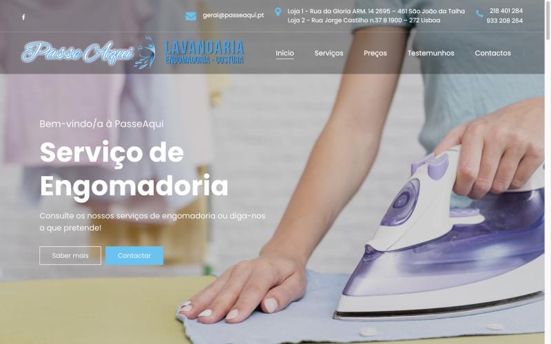 Página do site passeaqui.pt