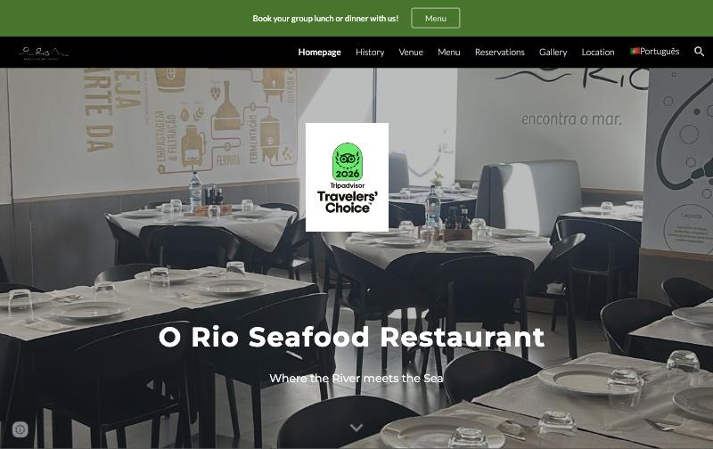 Página do site oriomarisqueira.com