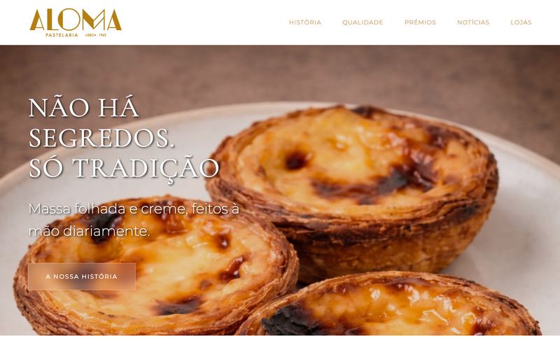 Página do site aloma.pt