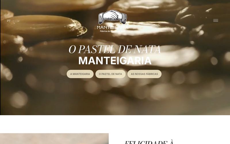 Página do site manteigaria.com